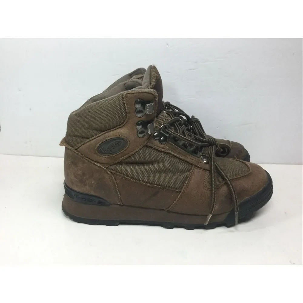 Vasque Alpha Mens Size 6.5 Hiking Boots 7429 Brown Leather / Nylon Lace Up Trail